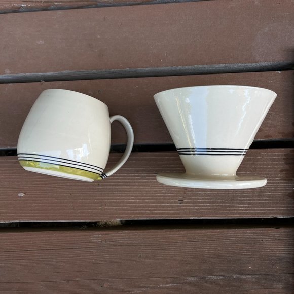 Handmade Coffee Pour-over Set! "Green Cloud" - Like New - Picture 7 of 8